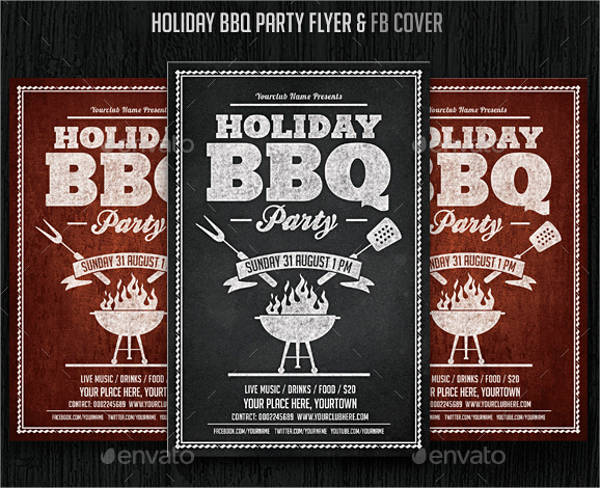 Holiday BBQ Party Flyer