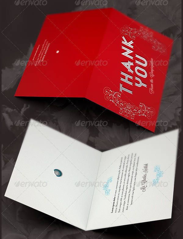 holiday thank you card template