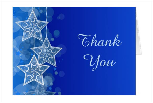 holiday thank you greeting card