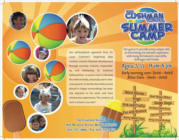 Junior Summer Camp School Brochure