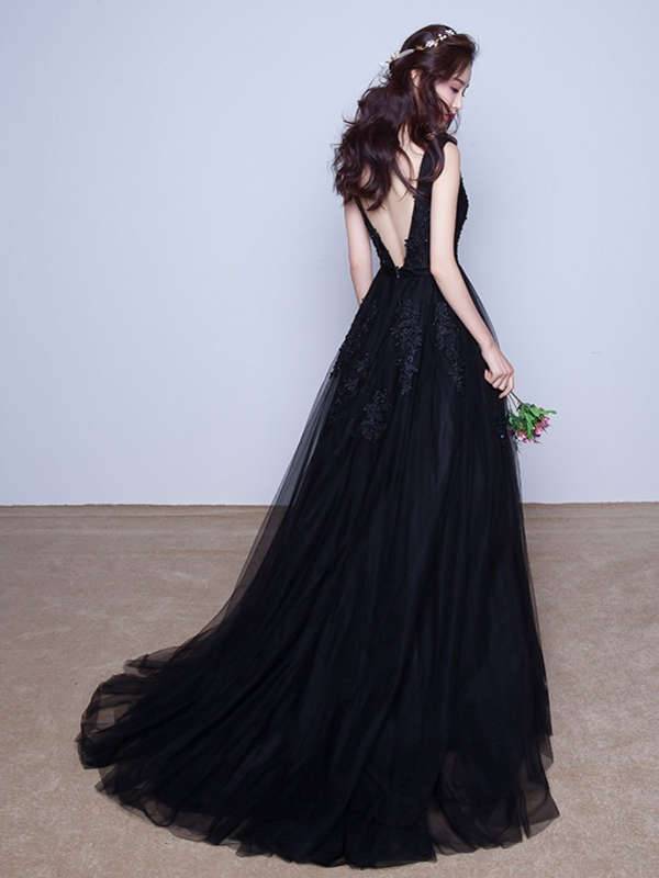 lace backless prom dress