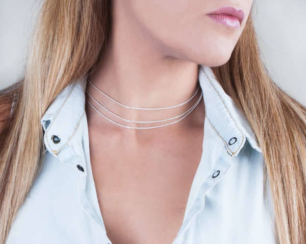 layered choker necklace