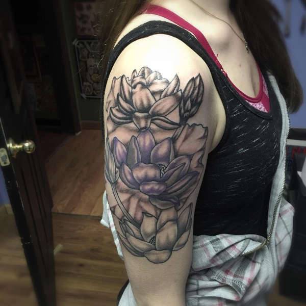 lotus sleeve tattoo designs
