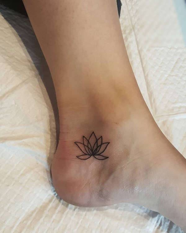 lotus tattoos on ankle