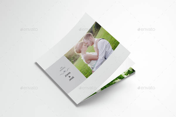 minimalist square wedding album