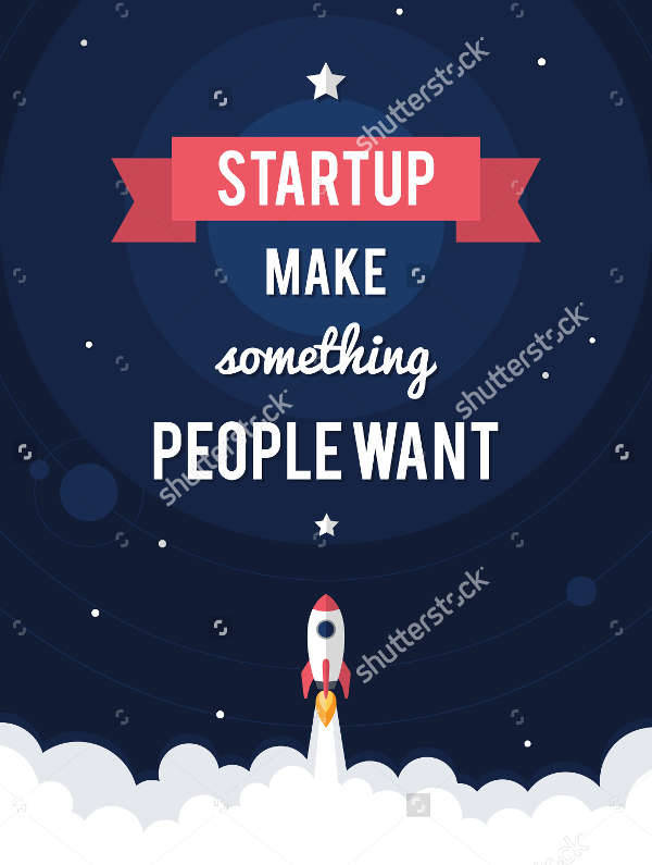 motivational startup business poster