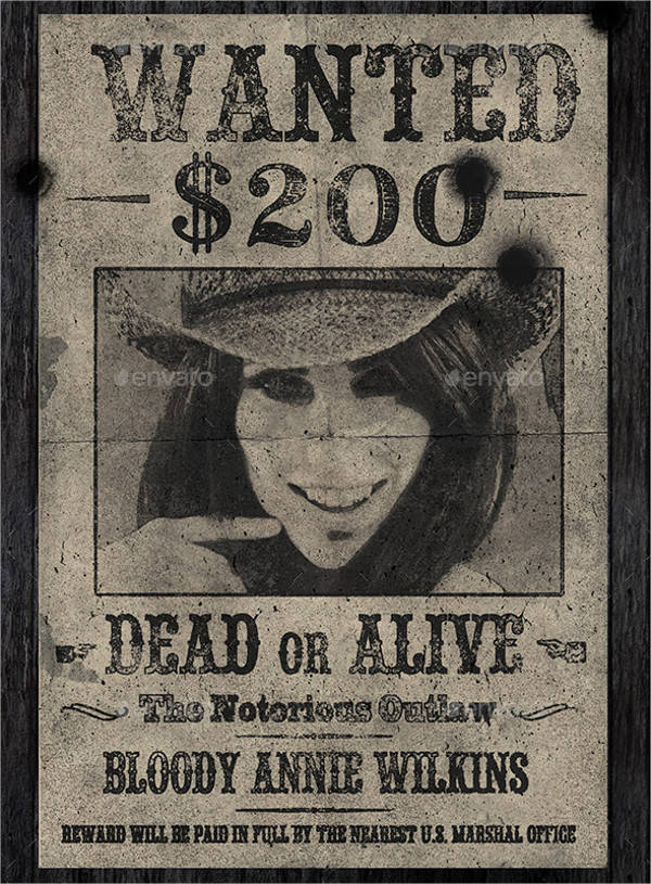 old western vintage wanted poster