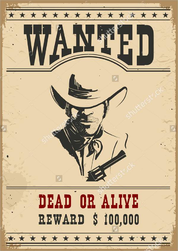 Old West Wanted Posters Template from images.designtrends.com