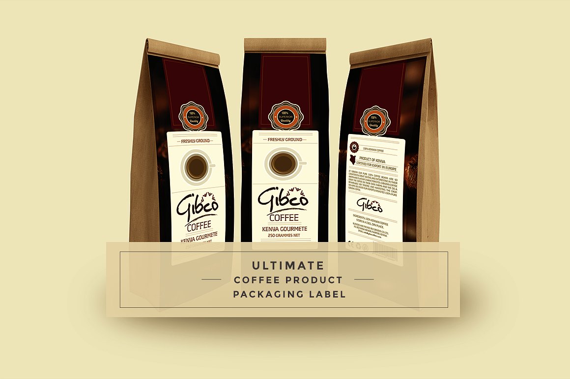 packaging label design template