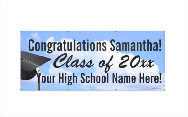 personalized outdoor graduation banner