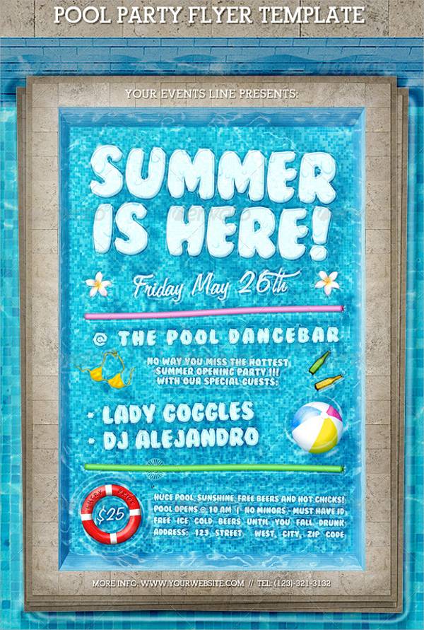 Pool Party Event Flyer