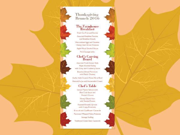 printable thanksgiving menu card