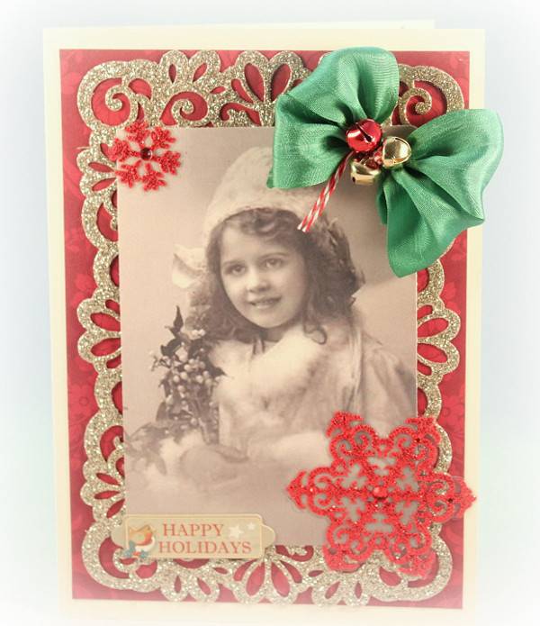 retro holiday greeting card