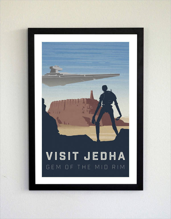 Star Wars Retro Travel Poster