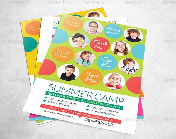 Summer Camp Fitness Club Flyer