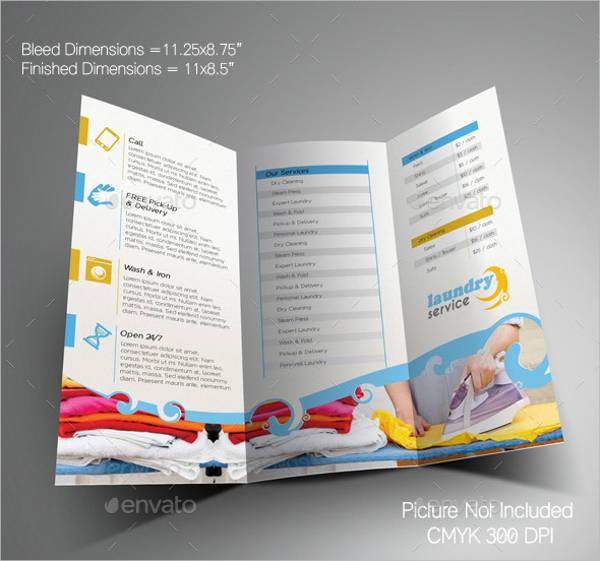 Trifold Laundry Service Brochure