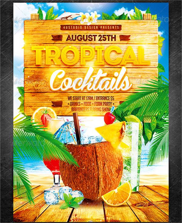 Tropical Cocktail Party Flyer