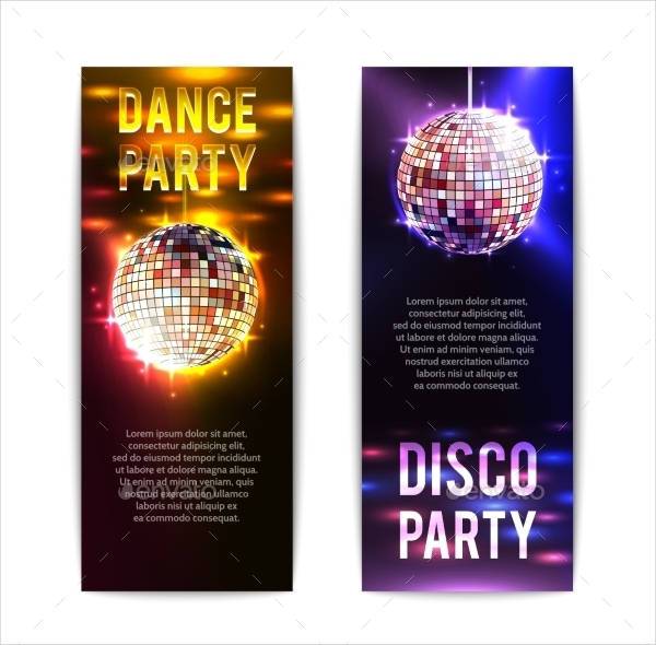 Vertical Disco Party Banner