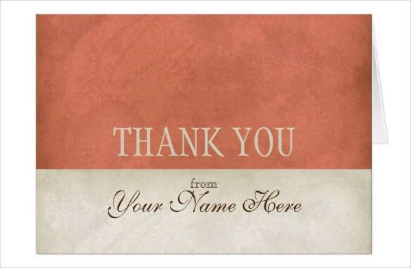 vintage business thank you card