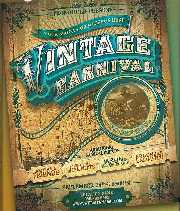 Vintage Carnival Event Flyer