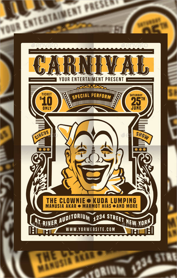 vintage circus carnival poster