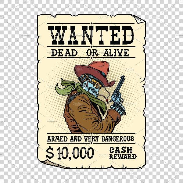 vintage cowboy wanted poster