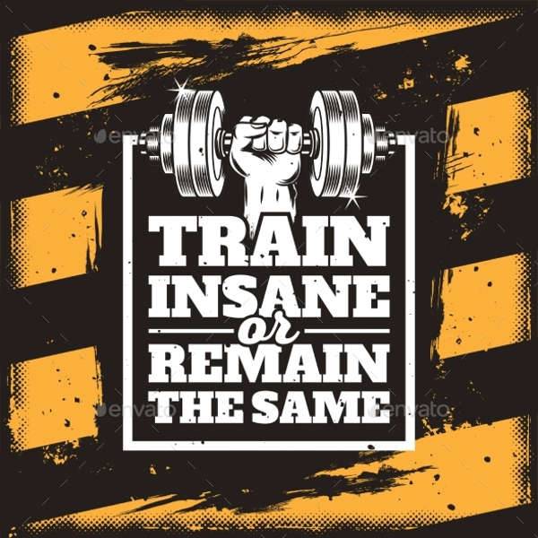 vintage fitness motivational poster