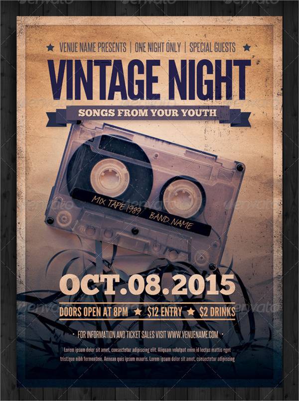 Vintage Night Event Flyer
