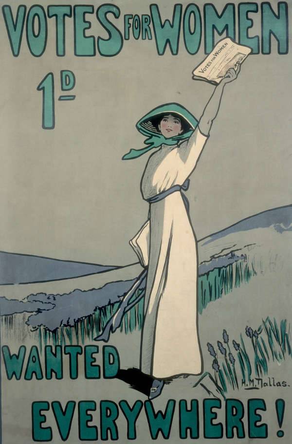 votes for women – 1909 suffragette poster