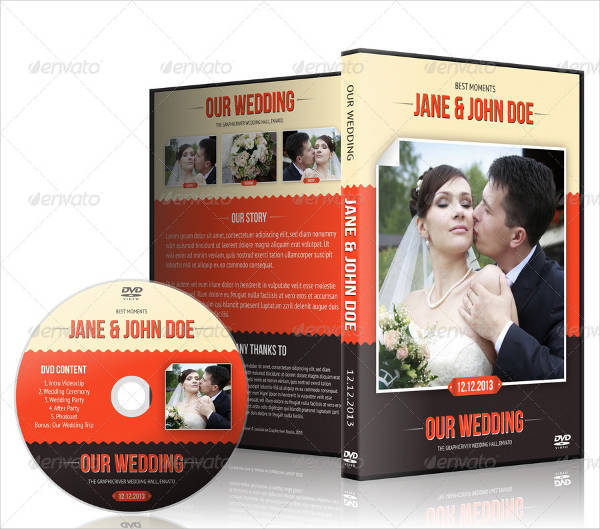 wedding dvd cover with disc label