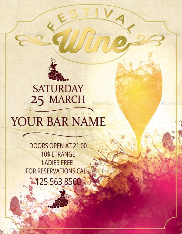 Wine Festival Vintage Flyer