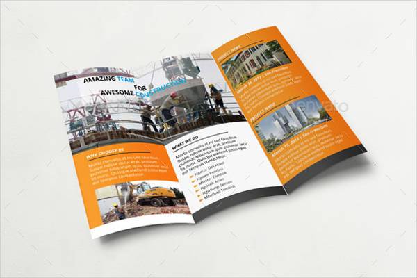 Worker Construction Tri-Fold Brochure