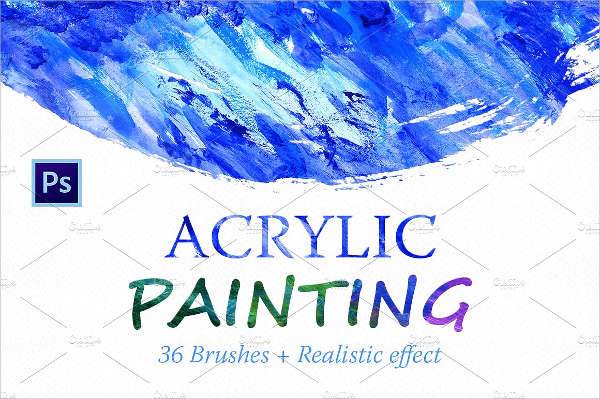 acrylic paint brushes
