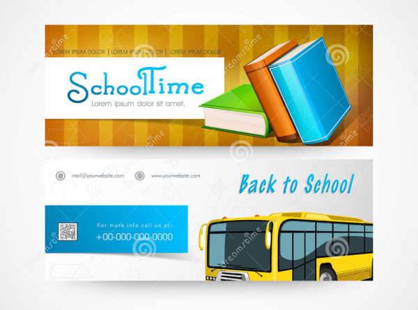 back to school web banners set