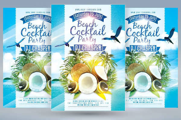 Beach Cocktail Party Flyer