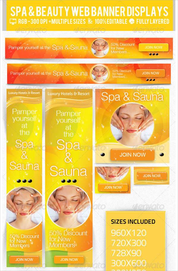 beauty spa web web ad