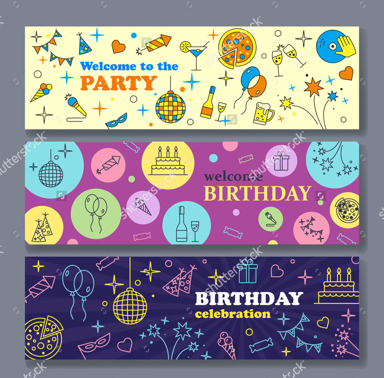 birthday party celebration banner