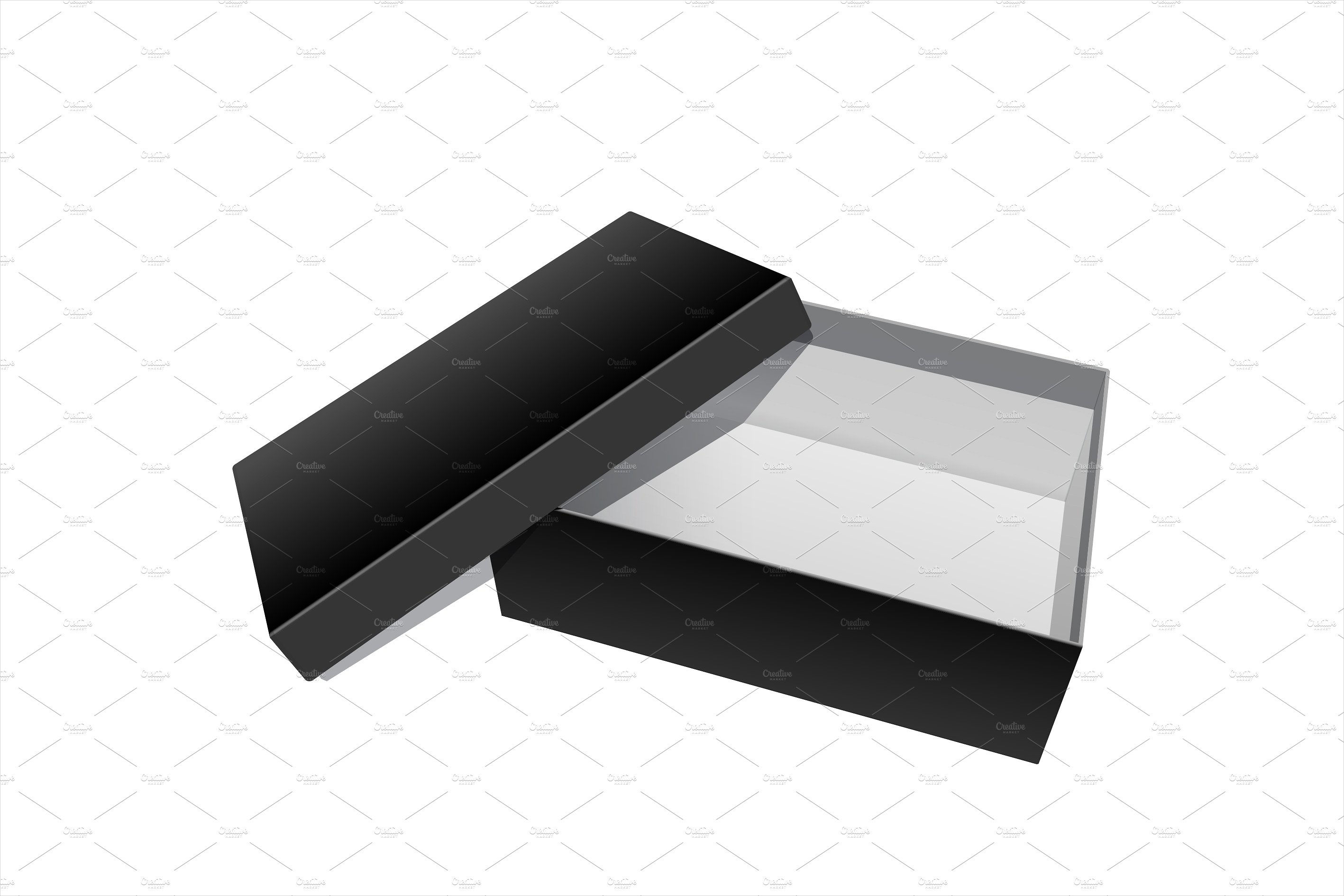 black blank cardboard packaging