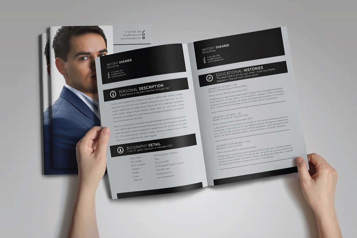 booklet resume template