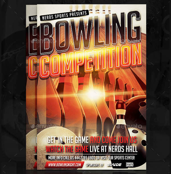 bowling competition flyer