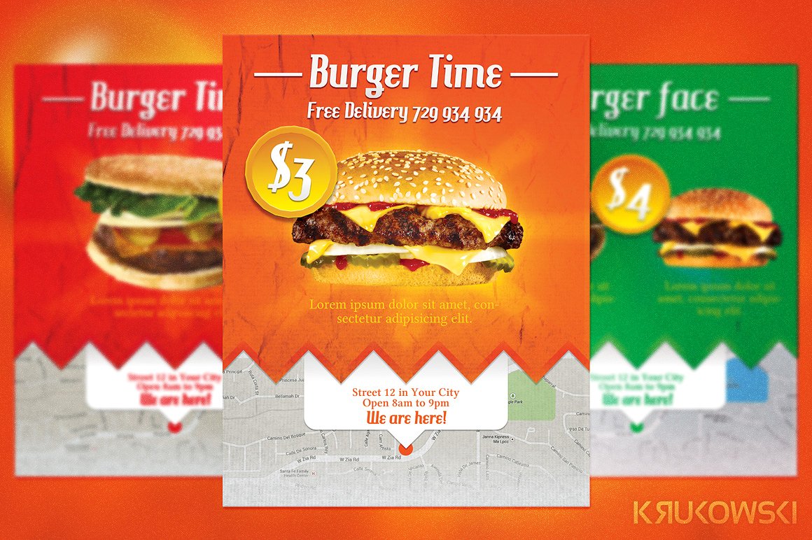 Burger Food Flyer Template