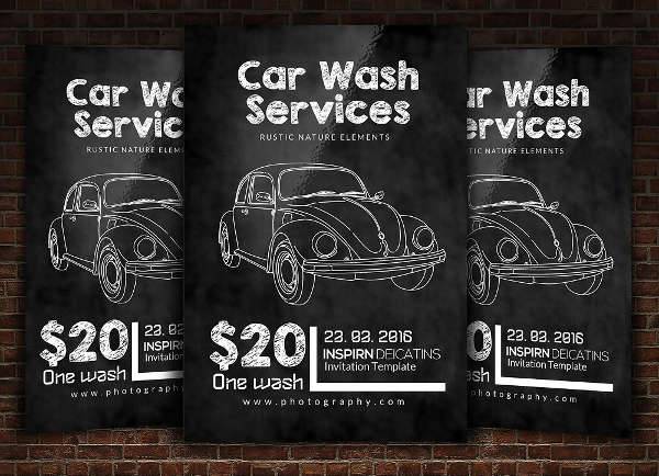 Chalkboard Car Wash Flyer