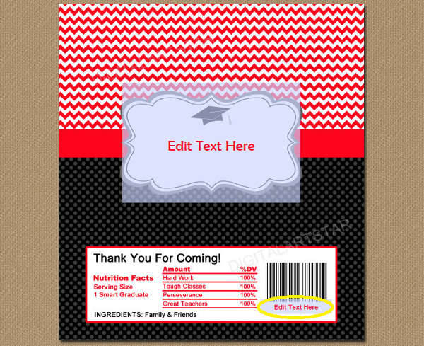 chocolate wrapper template