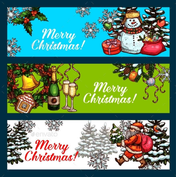 christmas and new year festive event banner