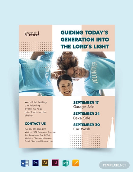 church fundraiser flyer template