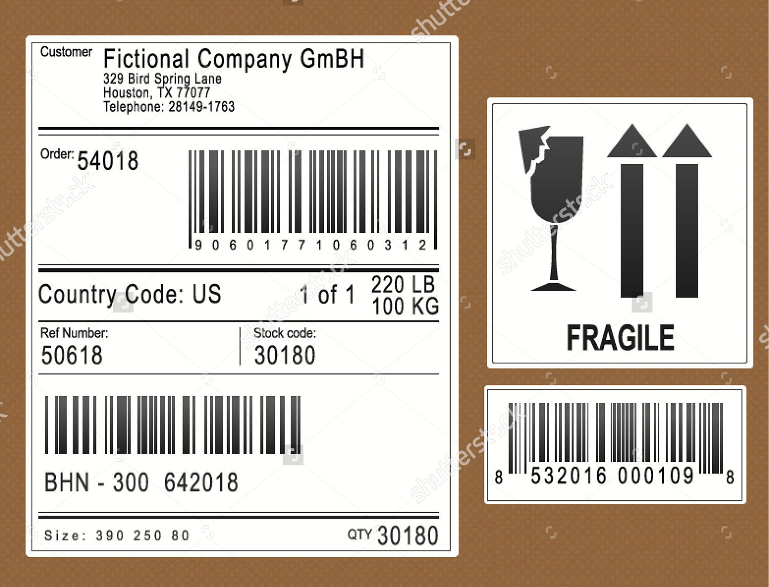 Packaging Label Template