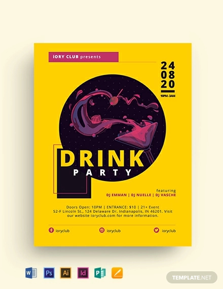 drink party flyer
