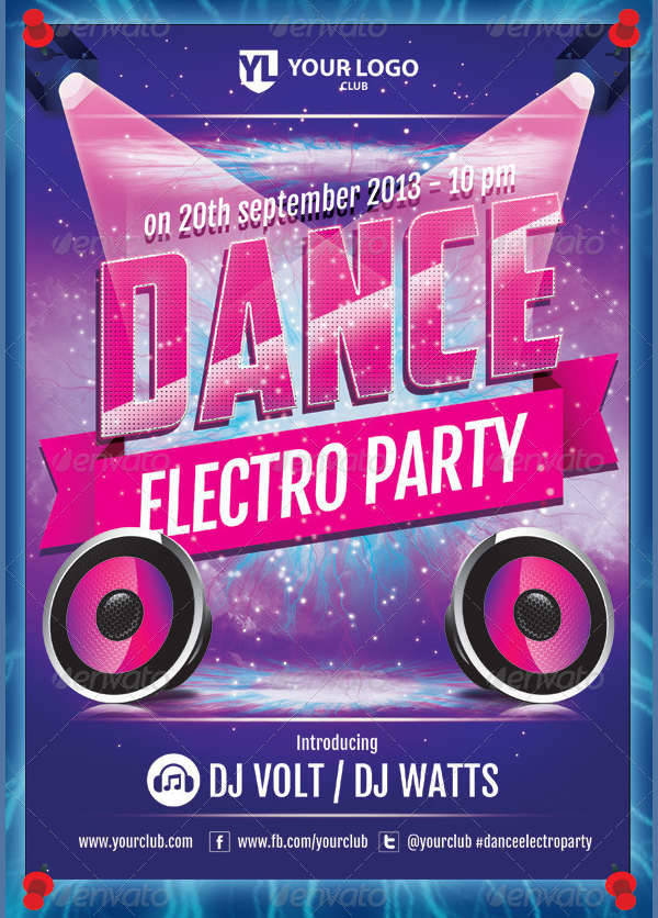 Electro Party Flyer Design