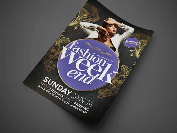fashion weekend event flyer