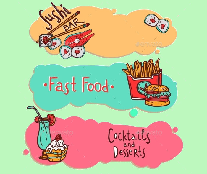 fast food restaurant banner